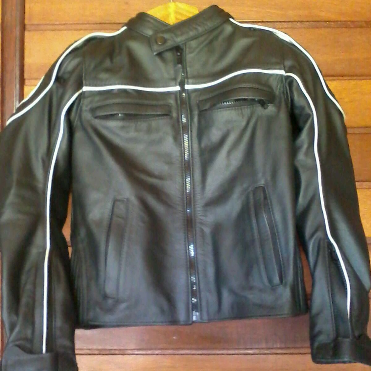 jaqueta de couro yamaha