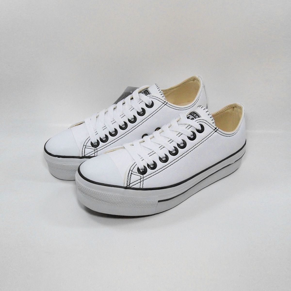 all star de couro sola alta