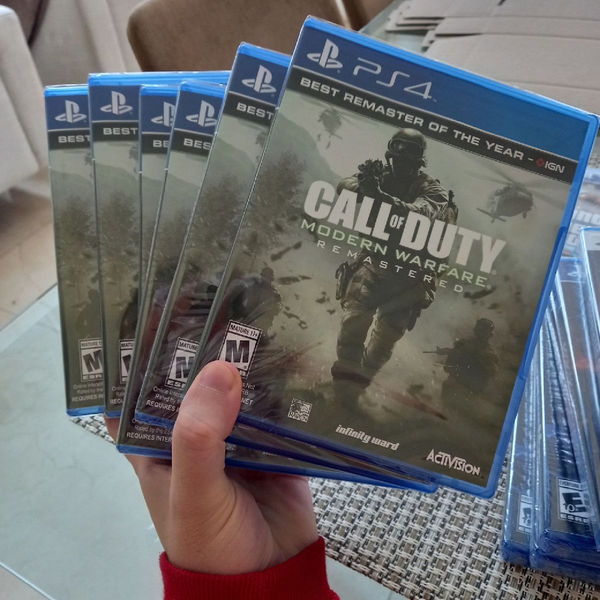 Jogo midia fisica call of duty modern warfare remastered ps4