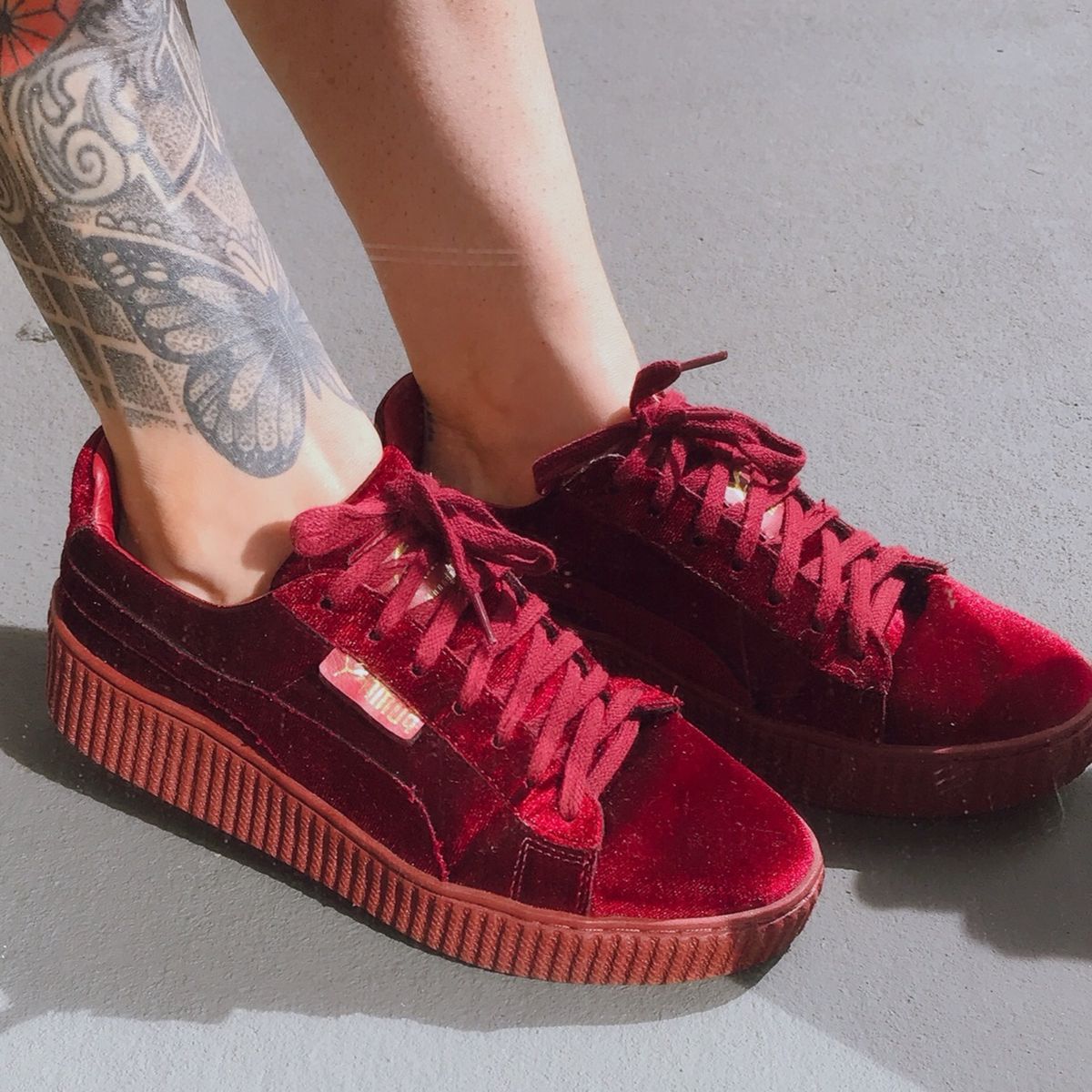 tenis puma fenty rihanna vinho