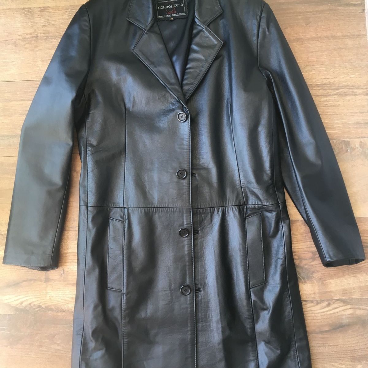 sobretudo de couro masculino matrix