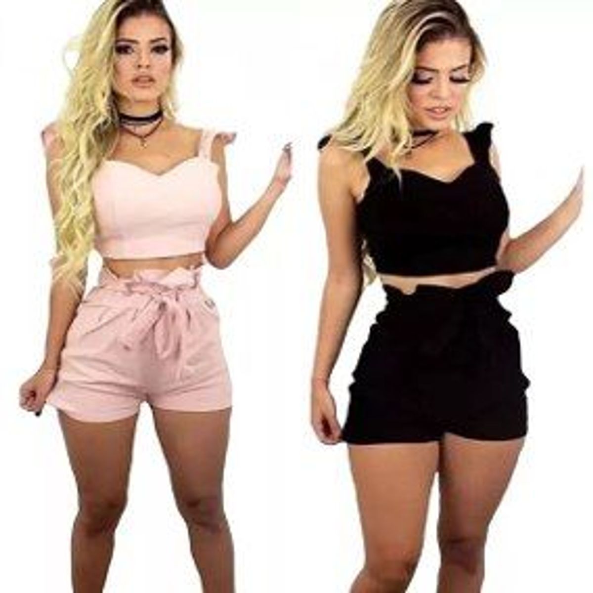 conjuntinho de short e cropped