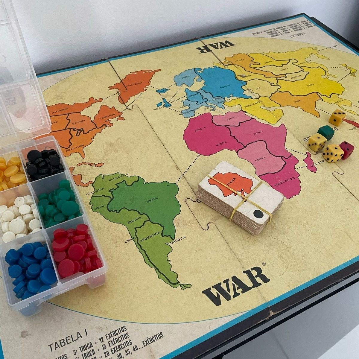 PRIMEIRO JOGO DE TABULEIRO WAR, ANOS 70 - IMCOMPLETO, F