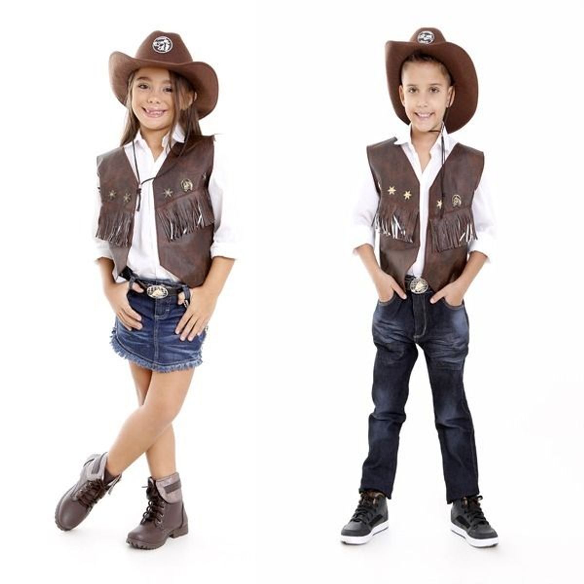 roupa cowboy feminina infantil