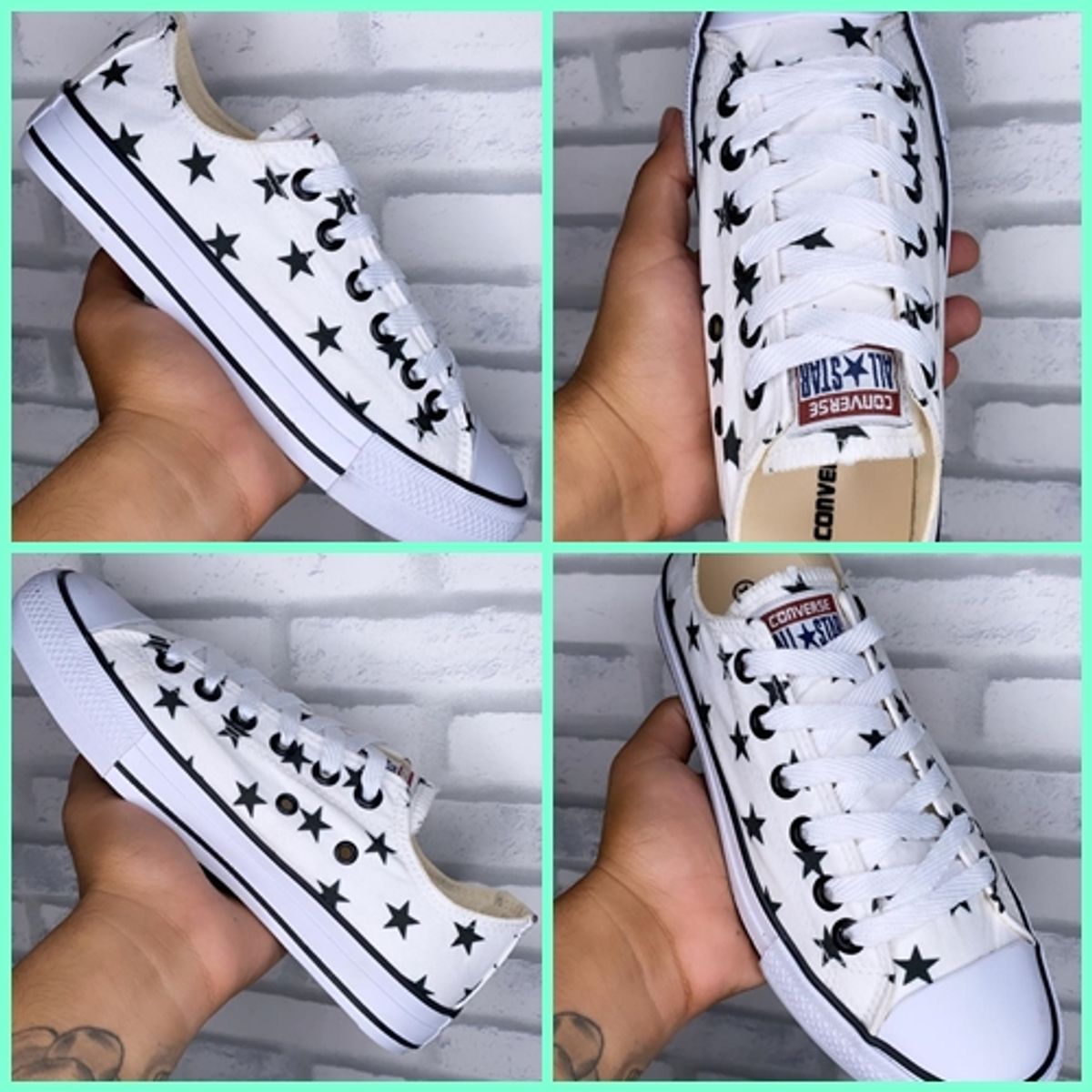 all star branco com estrela