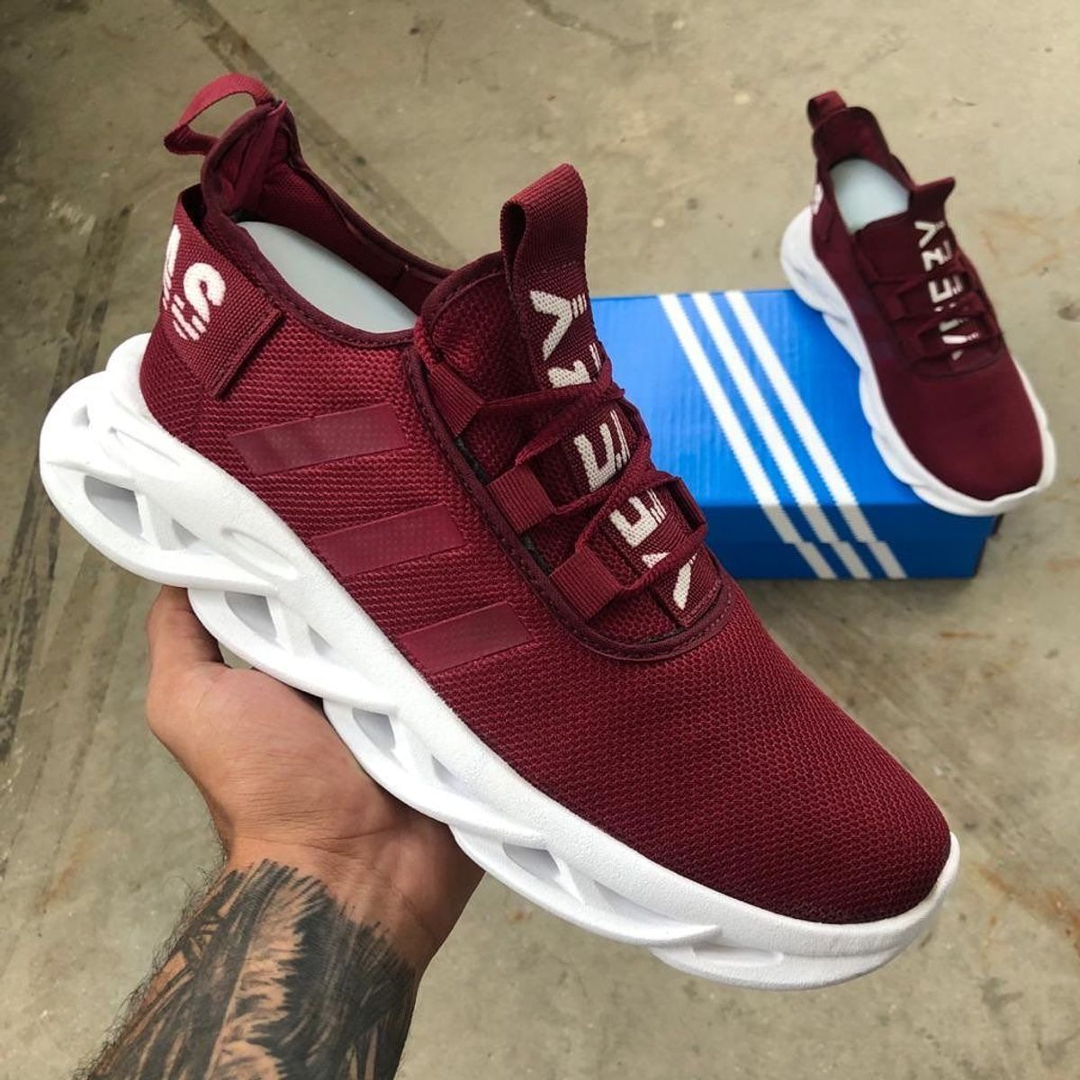 adidas tenis bordo