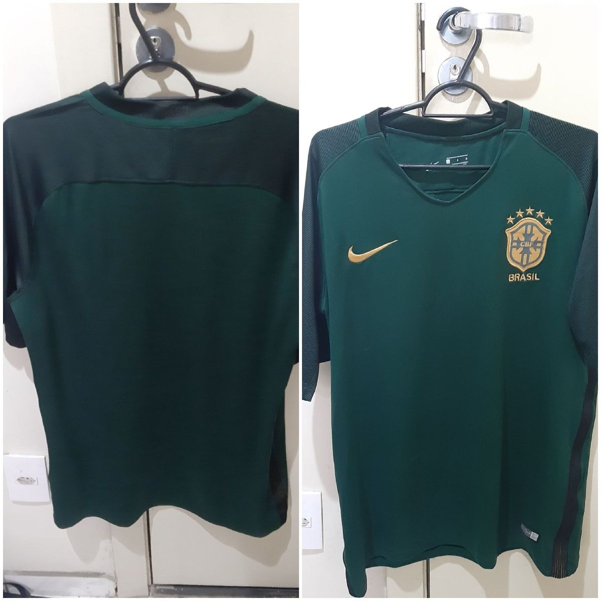 Camisa Brasil Verde Escuro Raridade, Camiseta Masculina Nike Usado  43384933