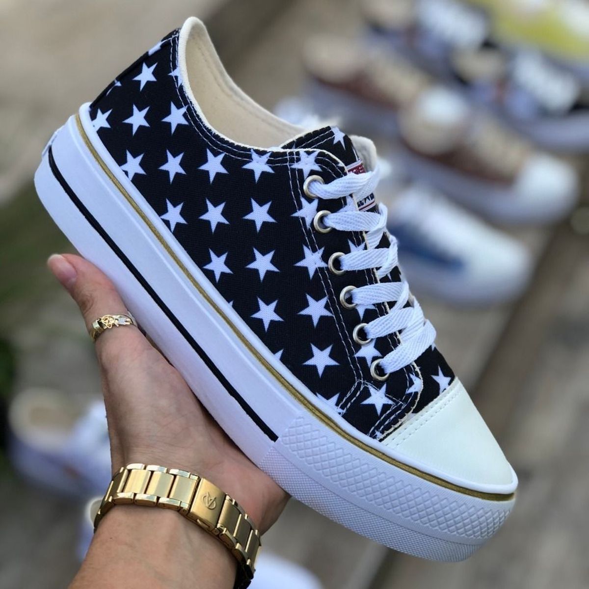 all star preto estrela