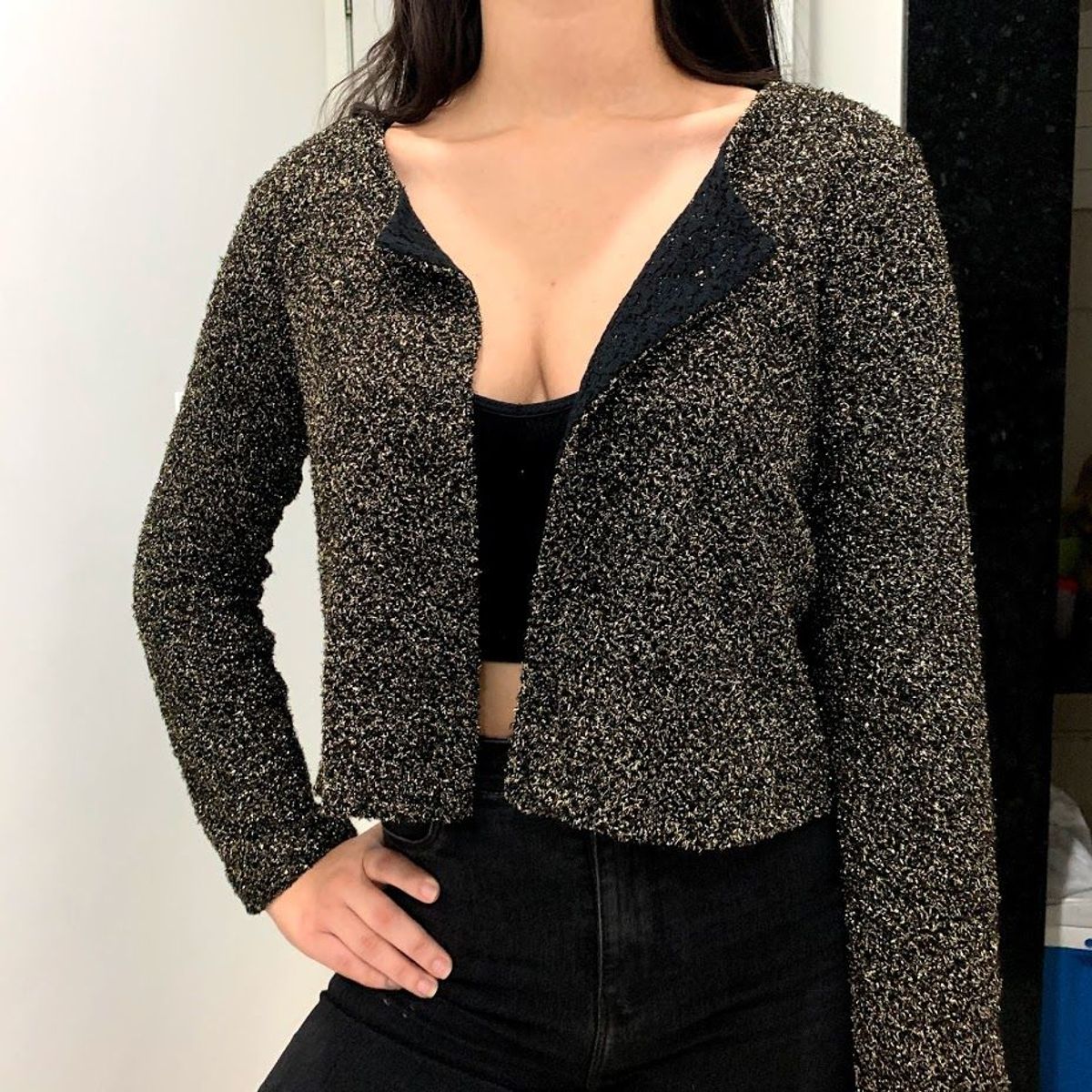 jaqueta brilhante feminina