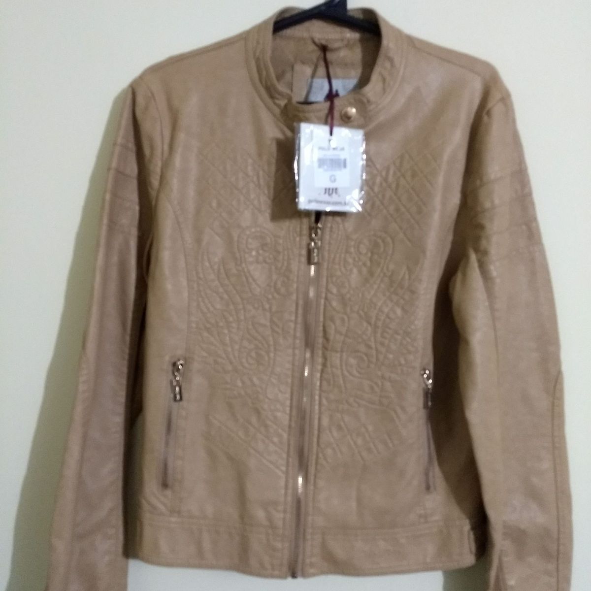 jaqueta polo wear couro