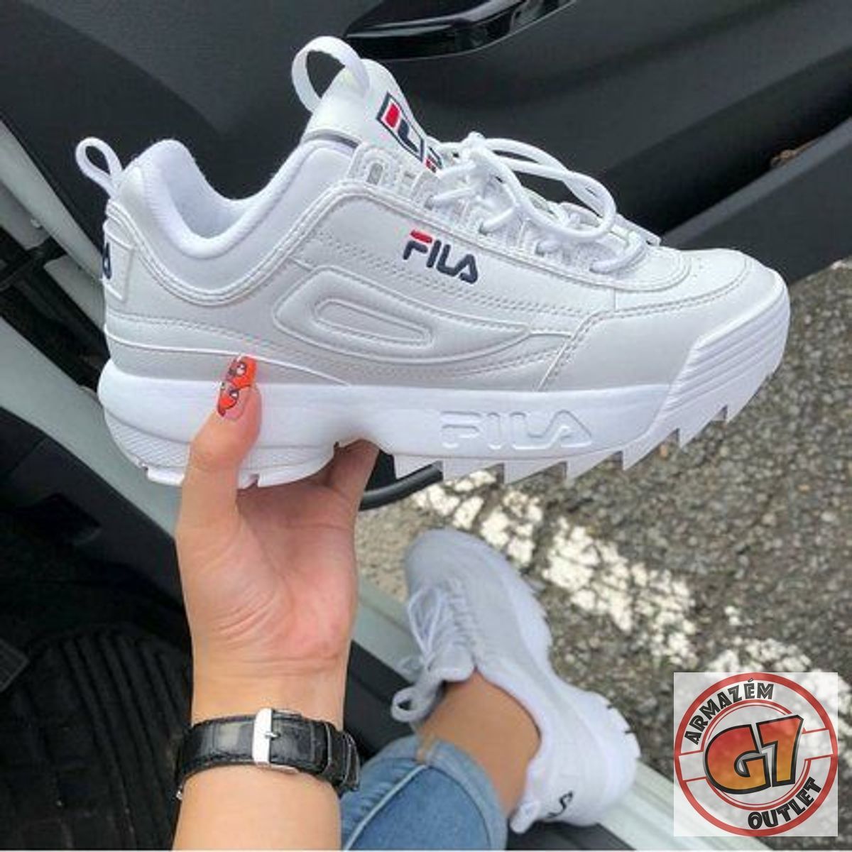 tênis fila disruptor branco feminino