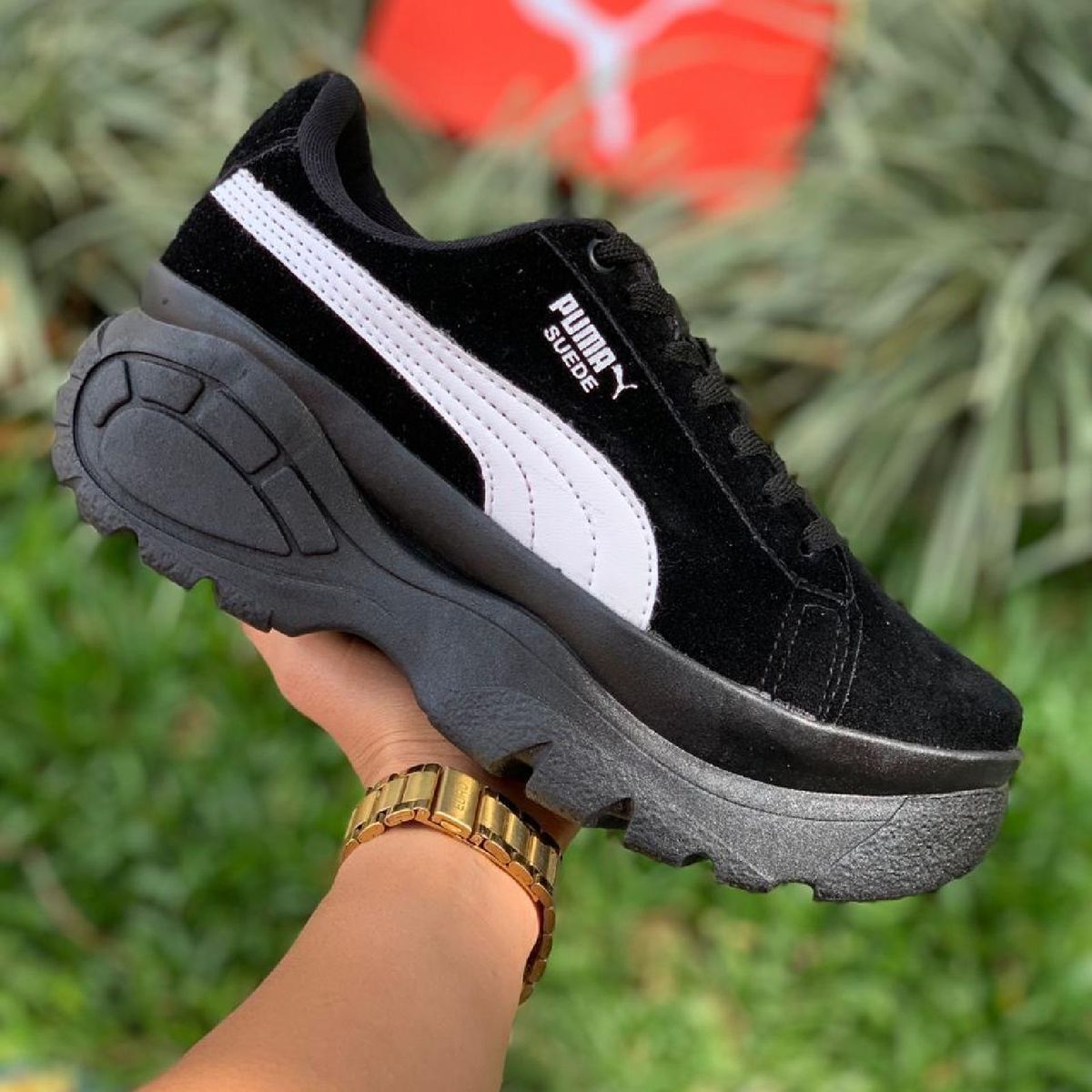 tenis puma solado alto