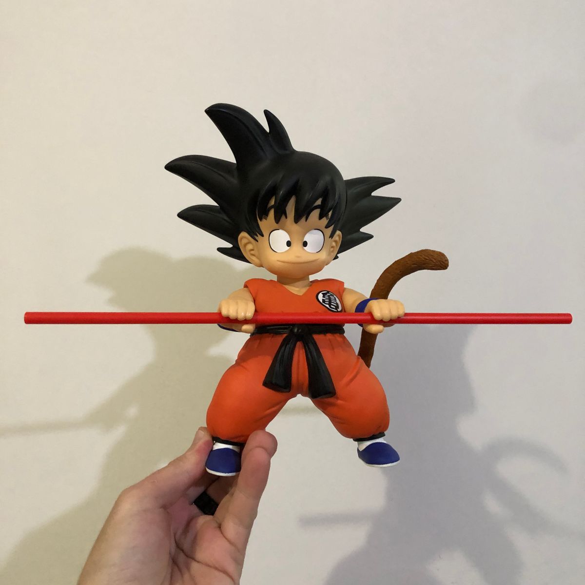 Action Figure Boneco Dragon Ball Goku criança c/ bastão