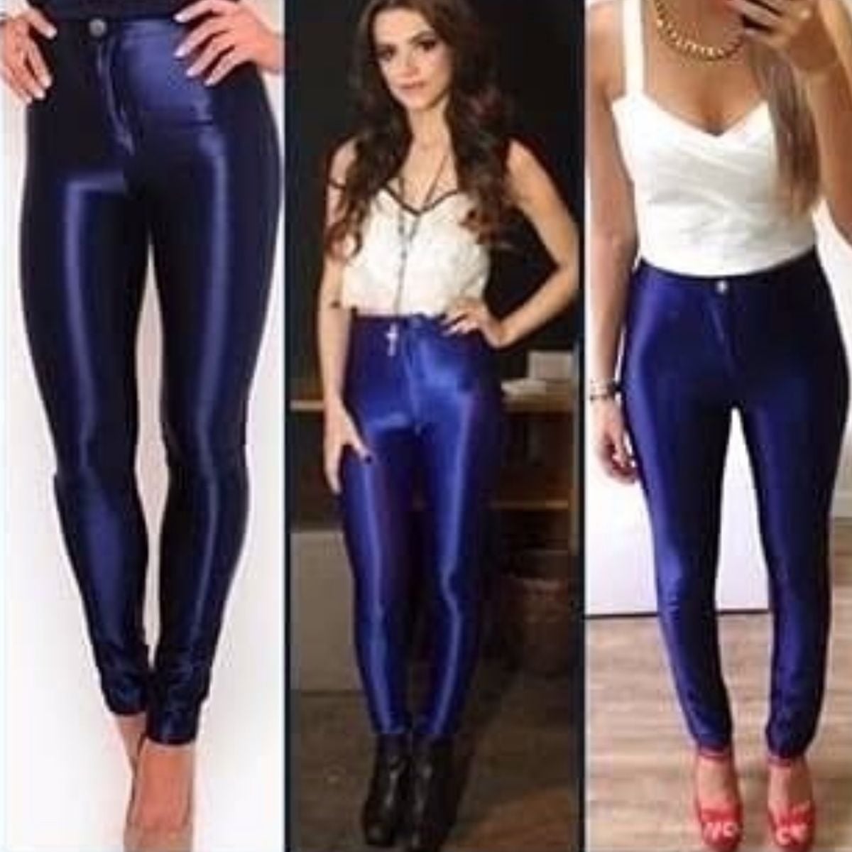 calça disco azul