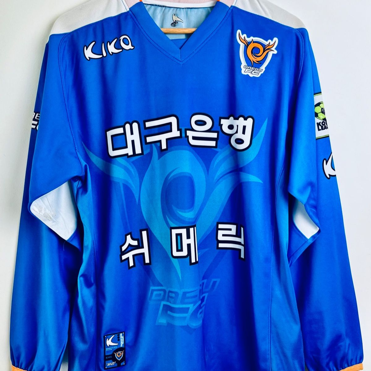 Camisa Daegu F. C. 2005/06 Uniforme 1 Manga Longa Número 9 de Jogo