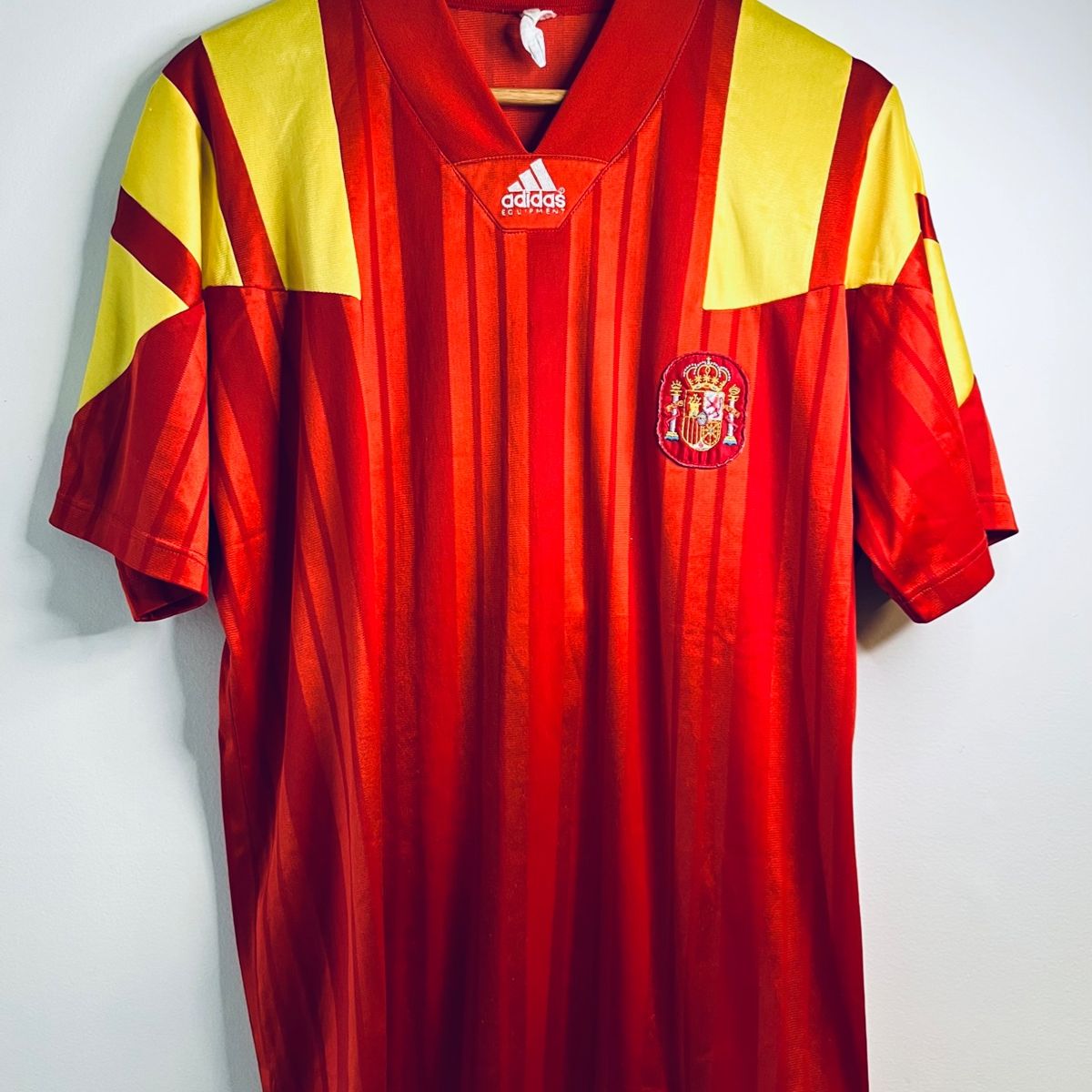 Camisa Espanha 1992/93 Uniforme 1 Número 9 | Adidas Usado