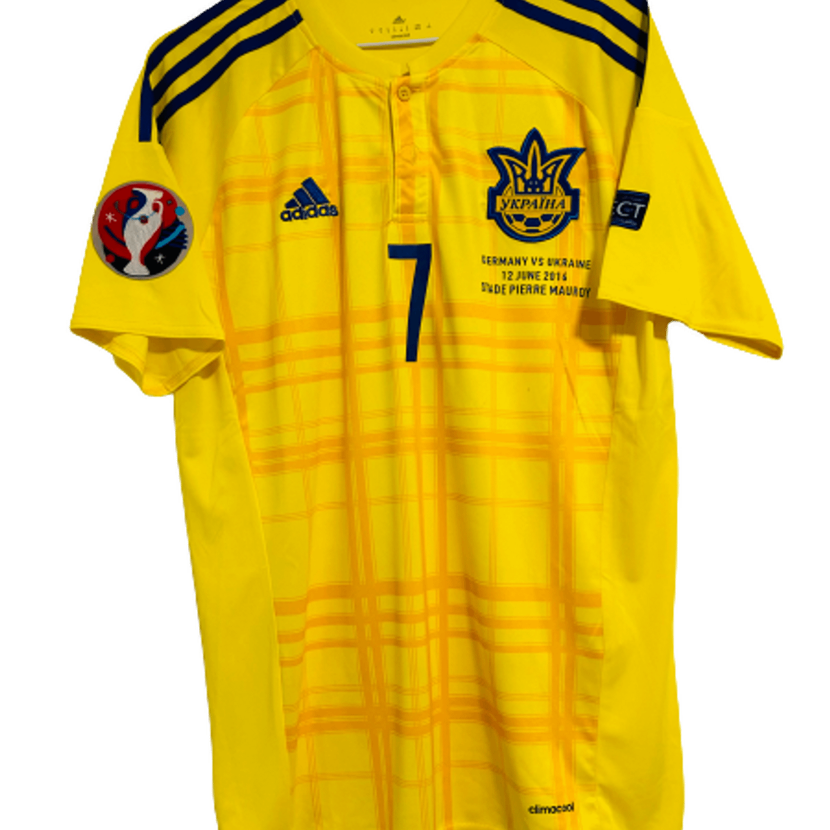 Camisa Ucrania Euro 2016 Yarmolenko #7 Vs Alemanha Adidas Usado