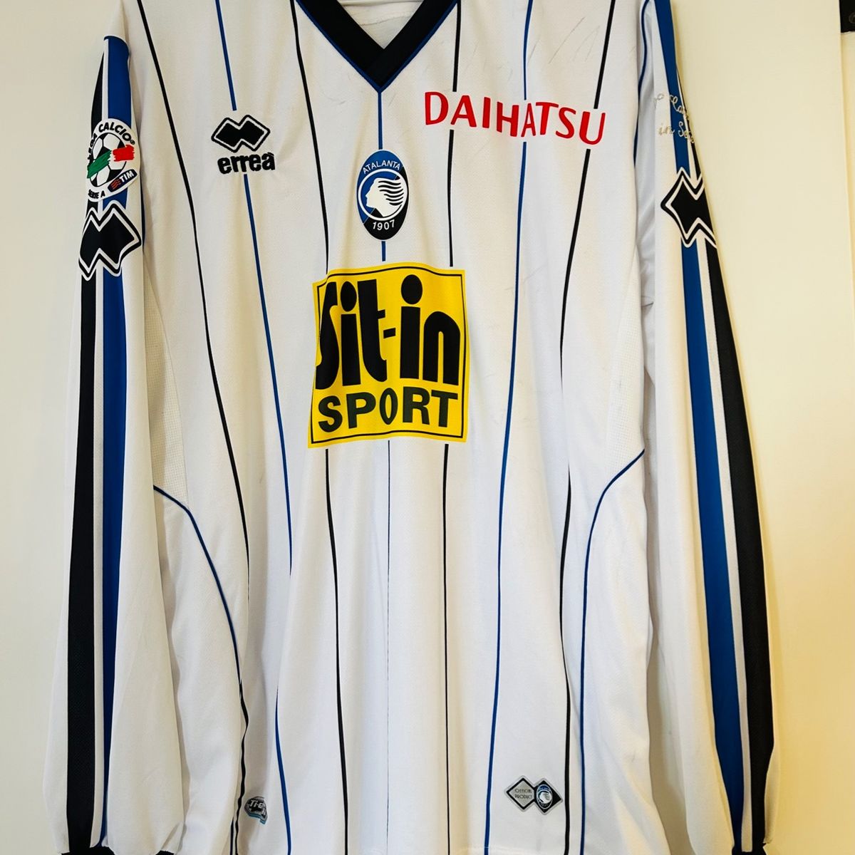 Camisa Atalanta 2009/10 Usada em Jogo Serie a Manga Longa | Errea 