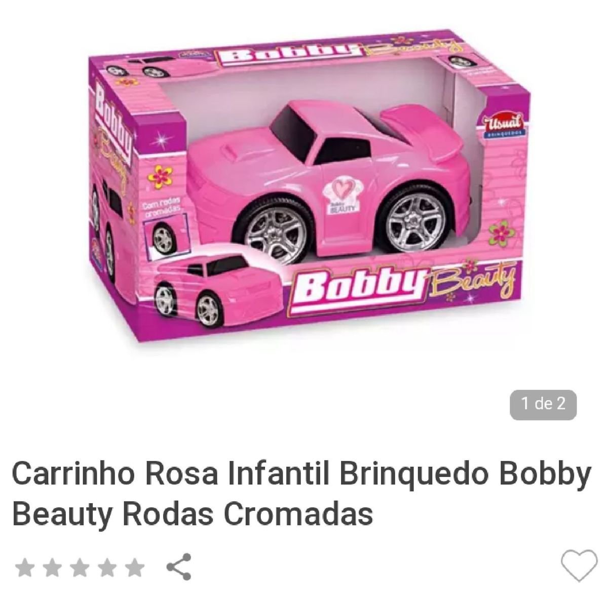 Um caminhão de brinquedo rosa com a palavra kodak na frente