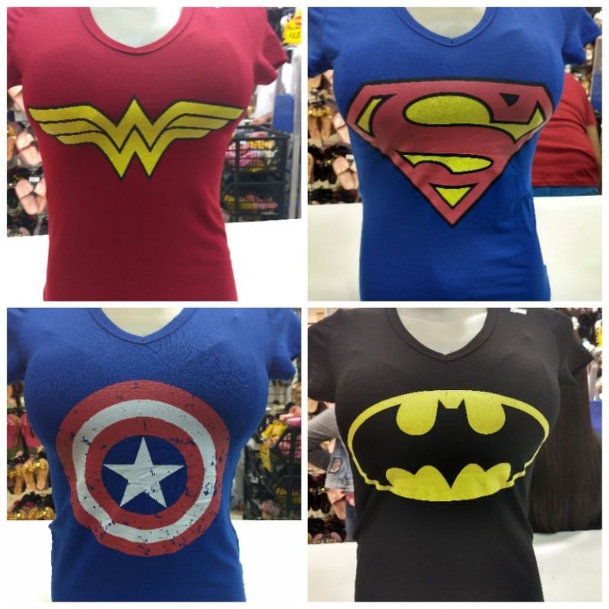 camisa de super heroi feminina