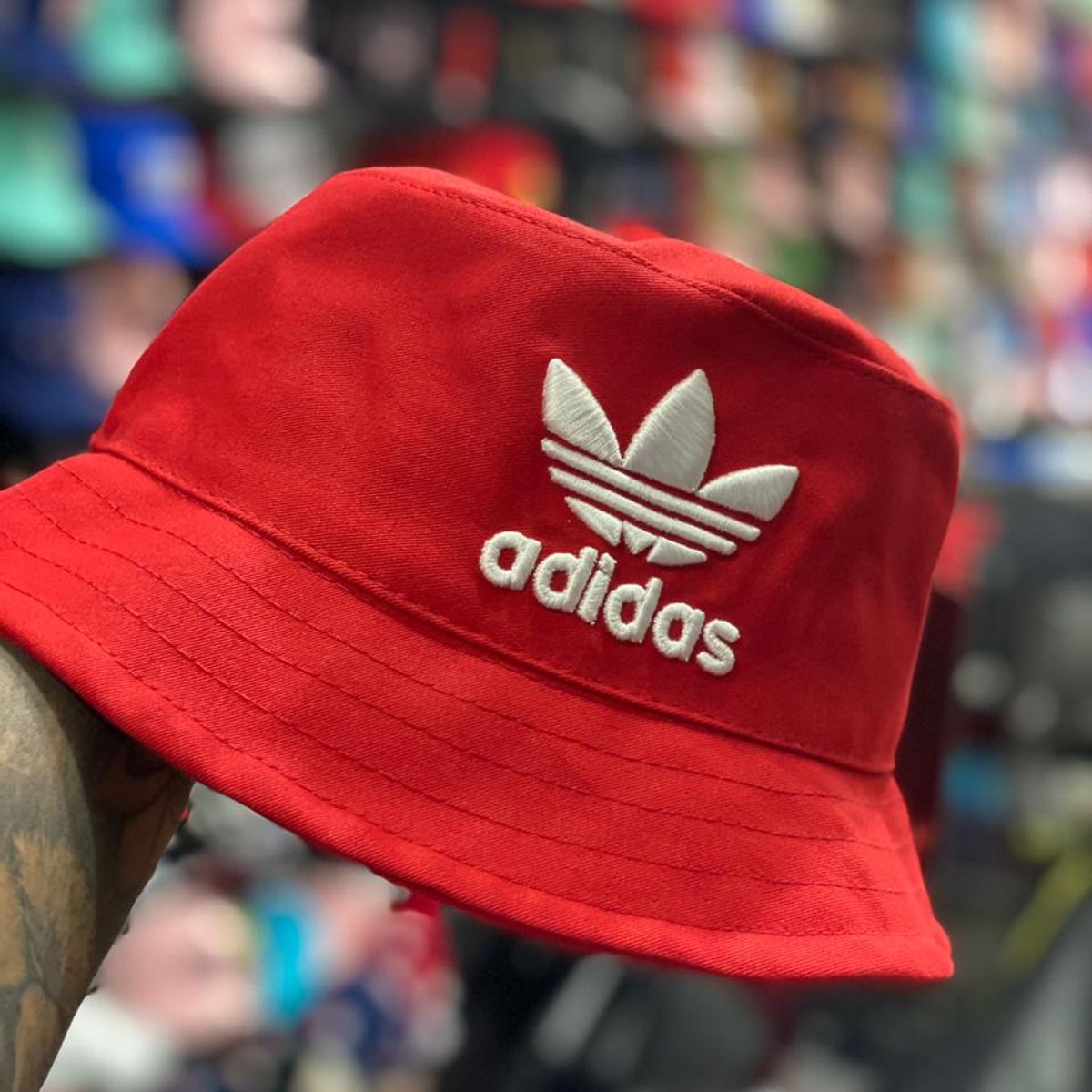 Chapéu Bucket Hat Adidas Brand Red | Chapéu Masculino Adidas Nunca