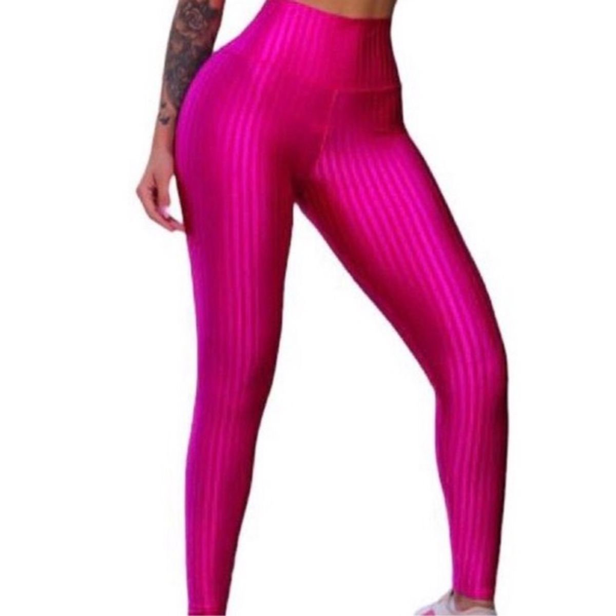 Tenda da Moda - Calça Legging feminina 3D Athletic Shine para treino  academia