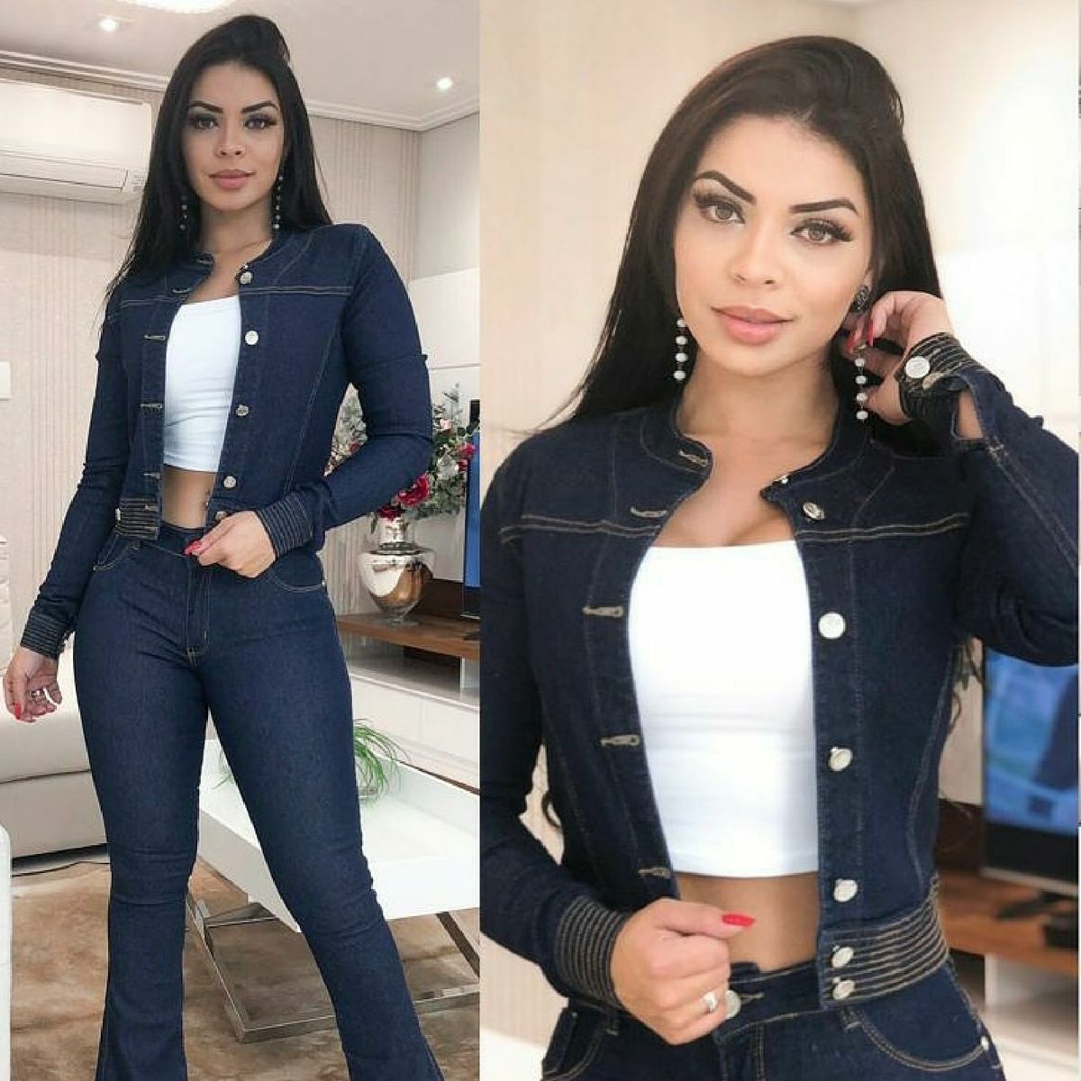 fotos de jaqueta jeans feminina
