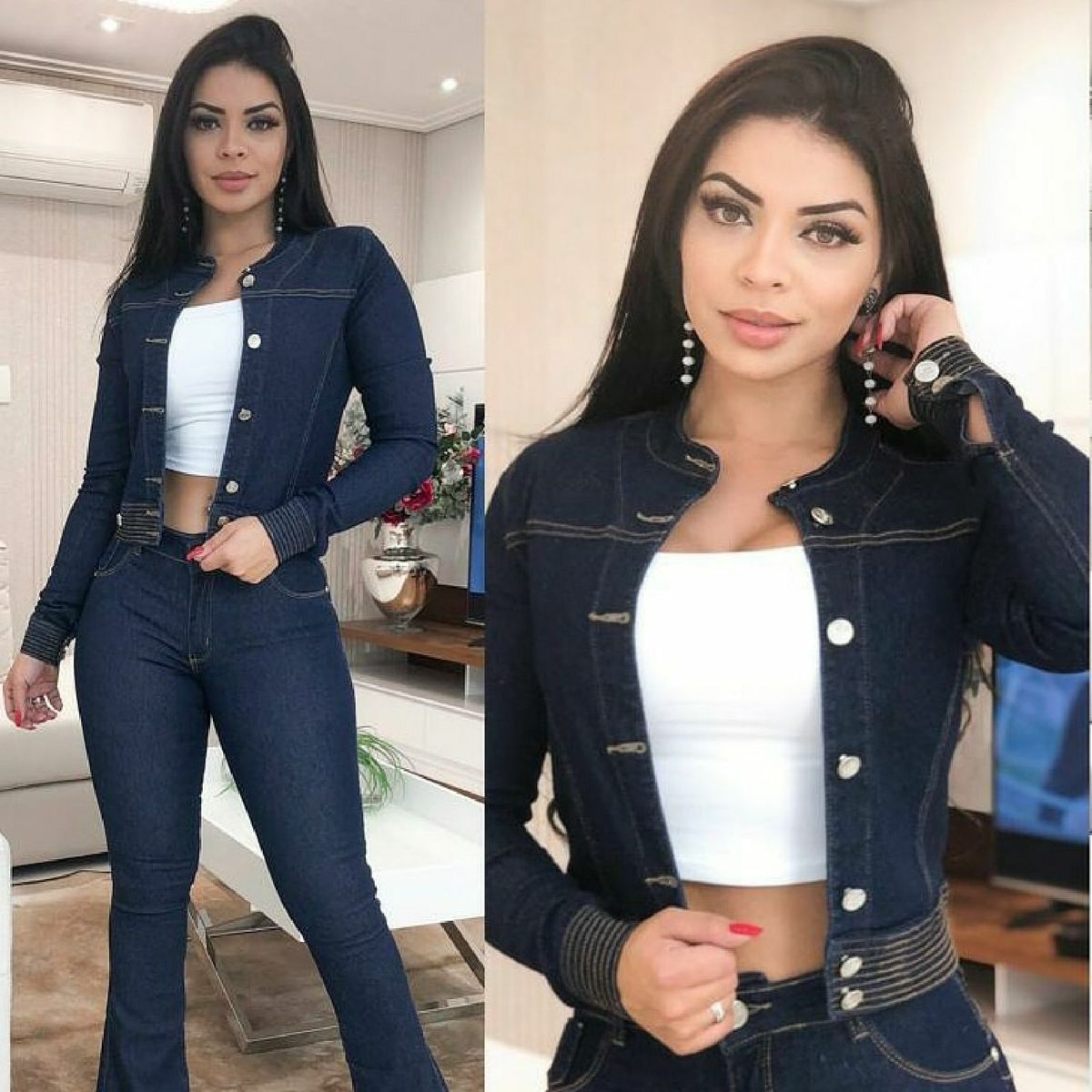 jaqueta jeans feminina