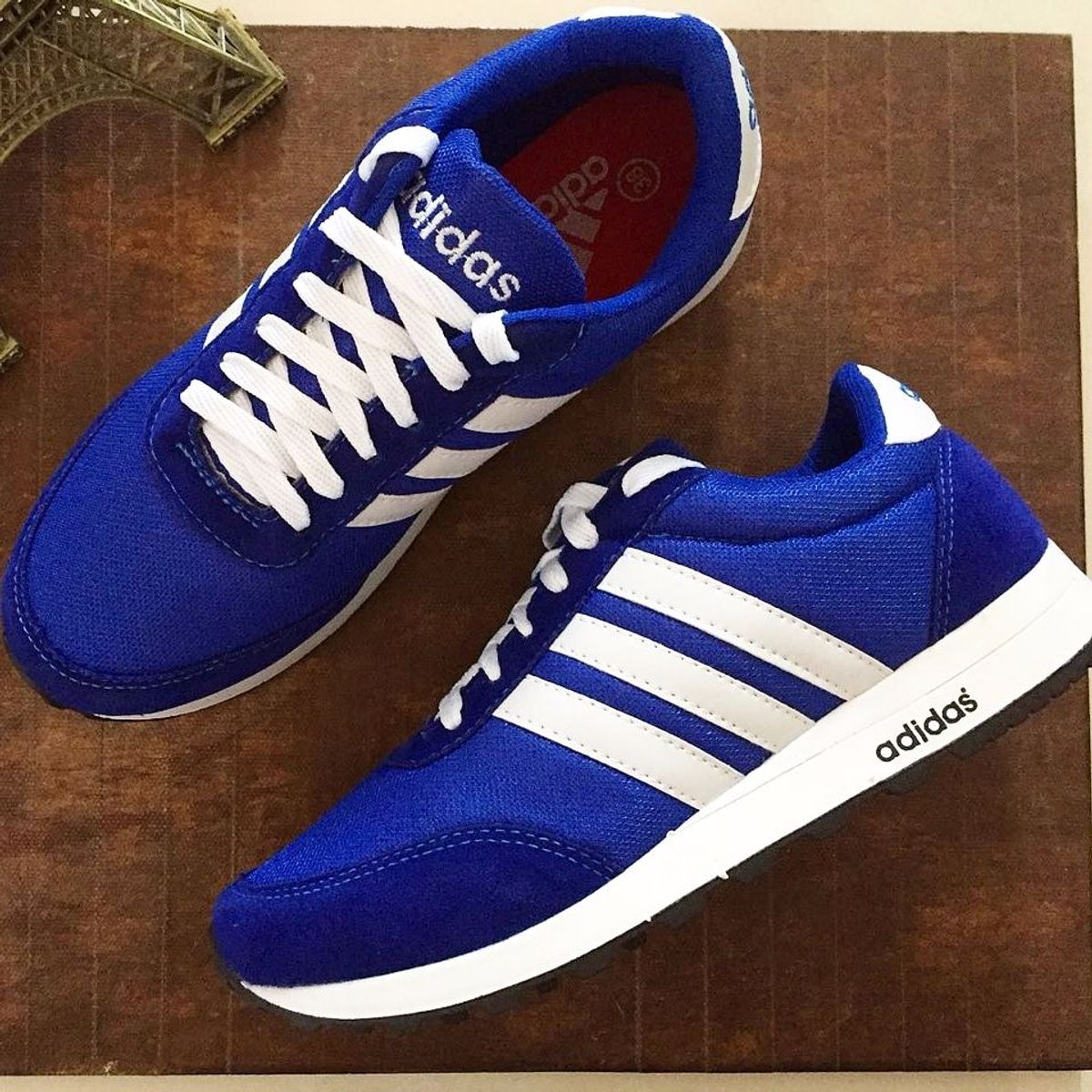 tenis adidas azul e branco masculino