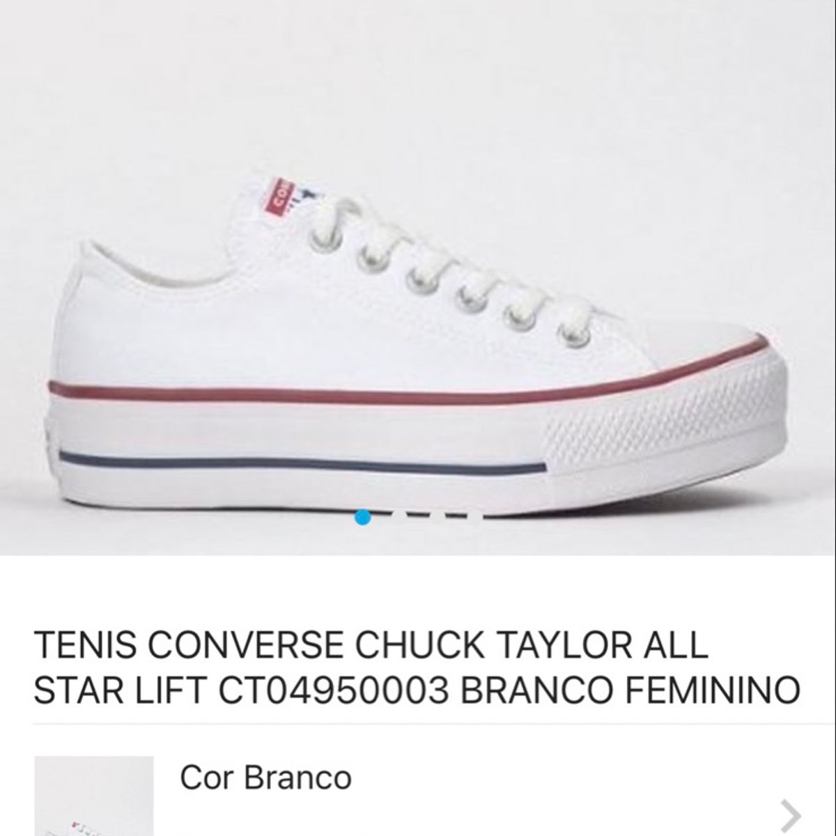 Tênis Plataforma All Star Converse - Branco - CT04950003