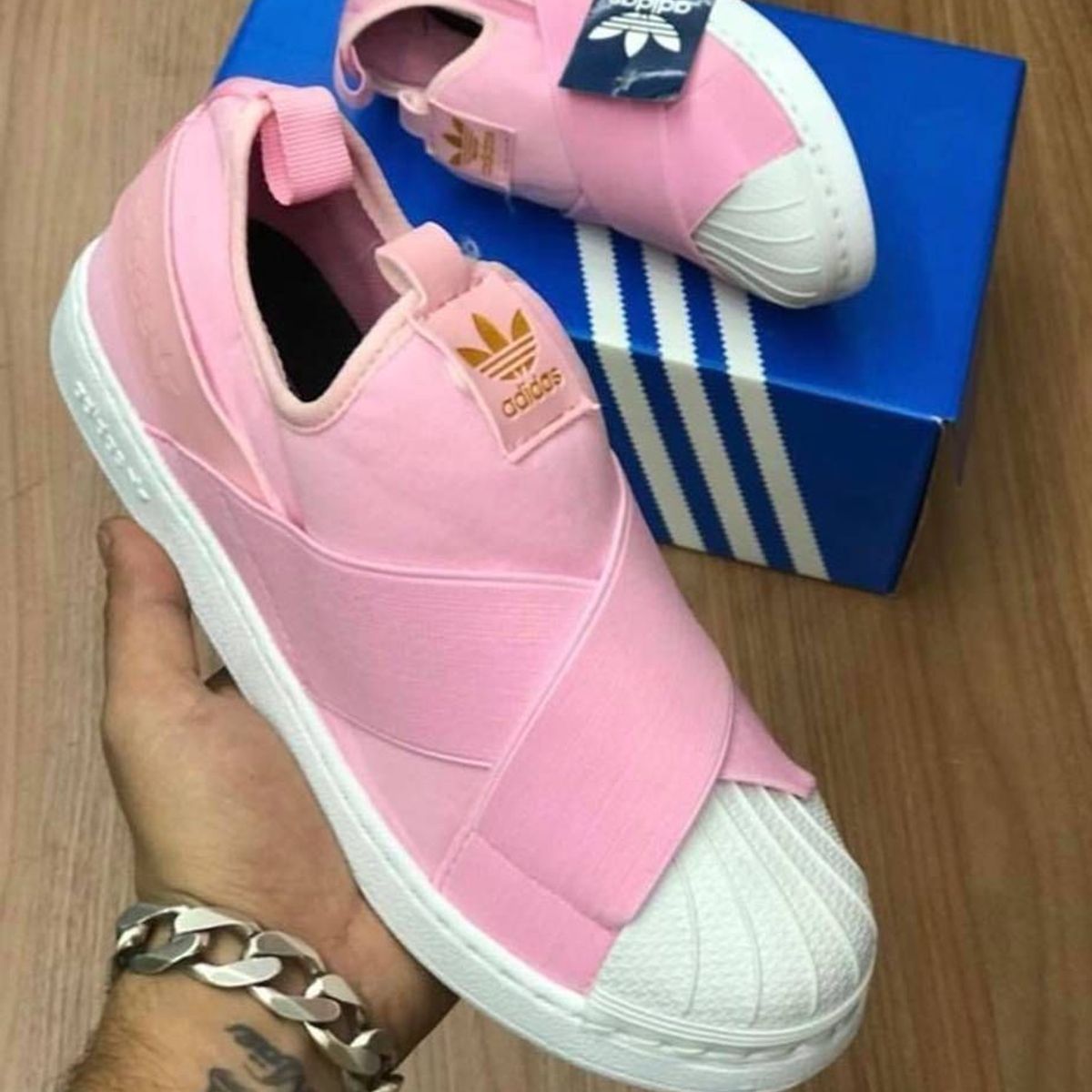 Adidas slip shop on rosa