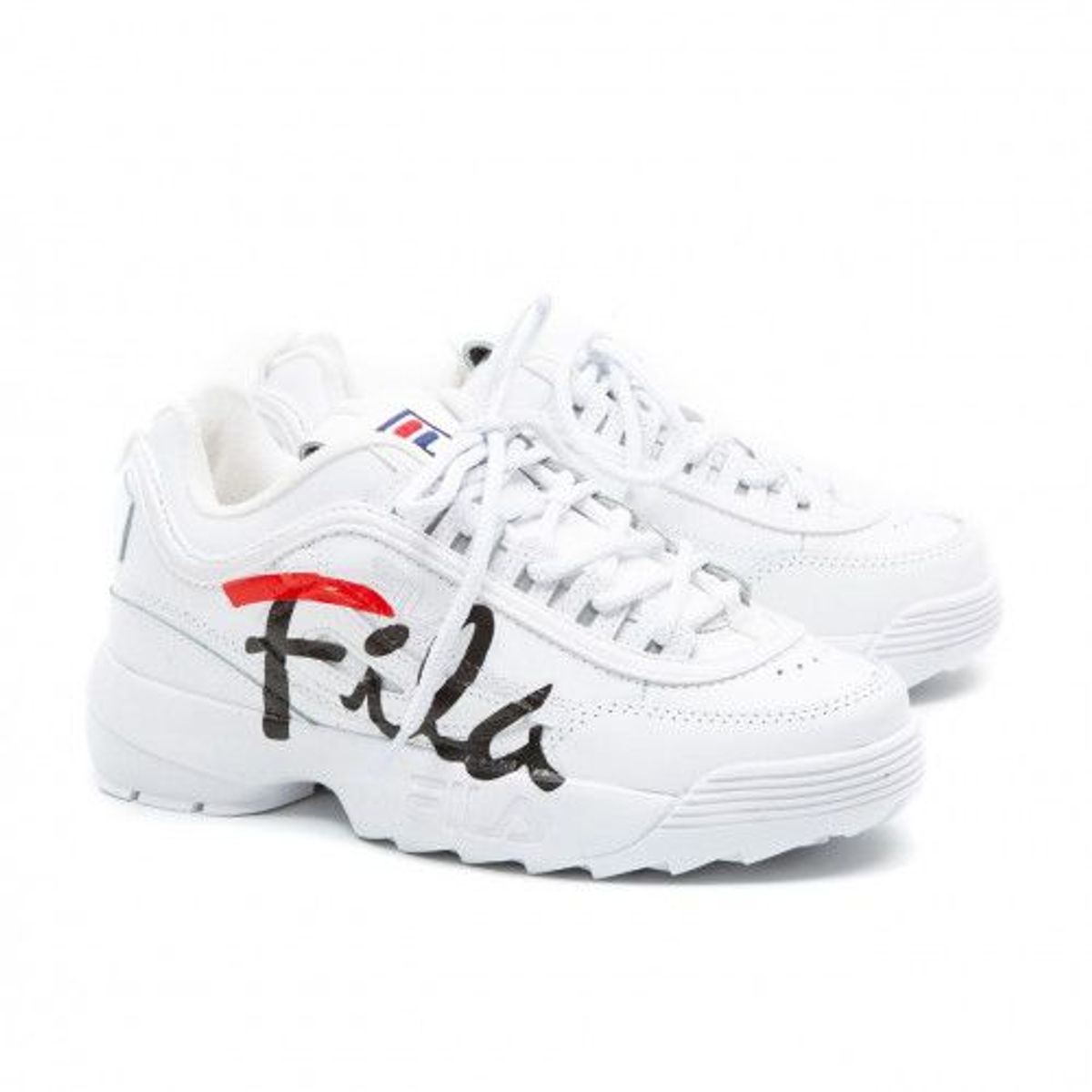 tenis fila branco de couro