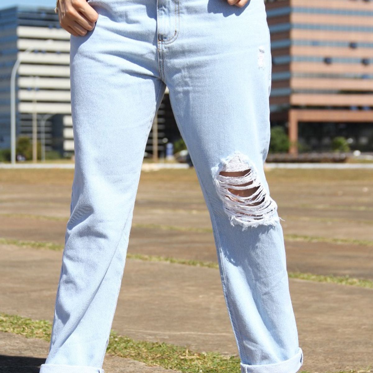 Calça Mom Jeans  Calça Feminina Top Jeans Nunca Usado 77697670