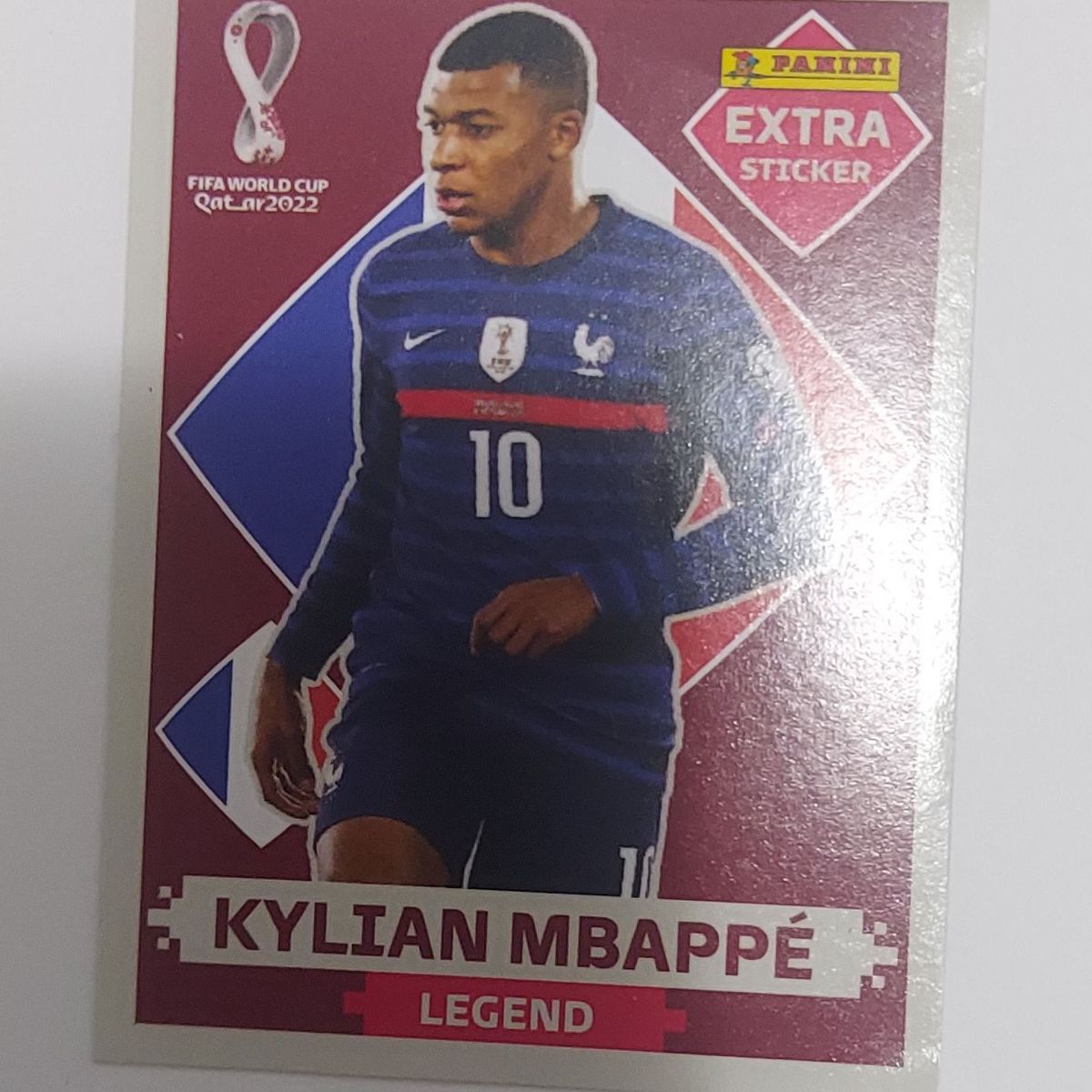 Figurinha Kylian Mbappé Bordo Panini