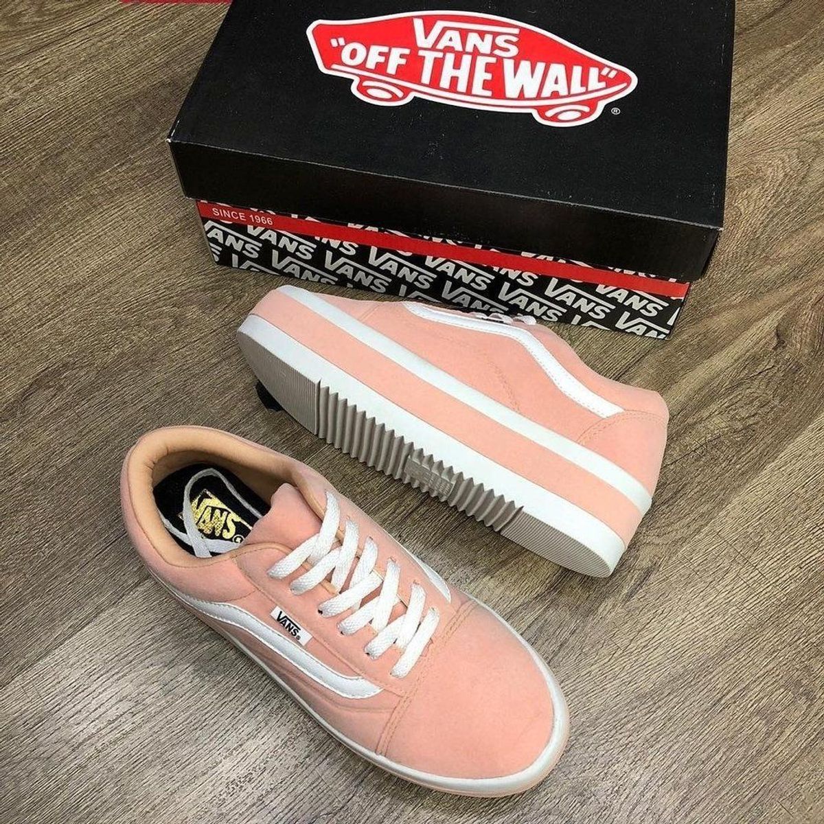 tenis vans feminino plataforma rosa