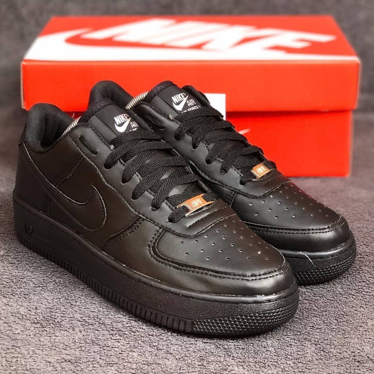 air force cano baixo preto