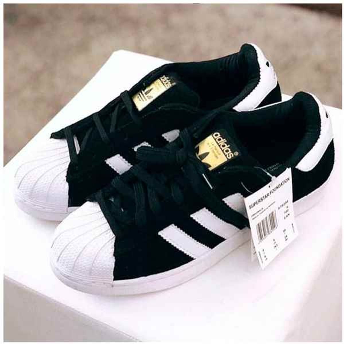 Tênis adidas superstar outlet foundation feminino preto