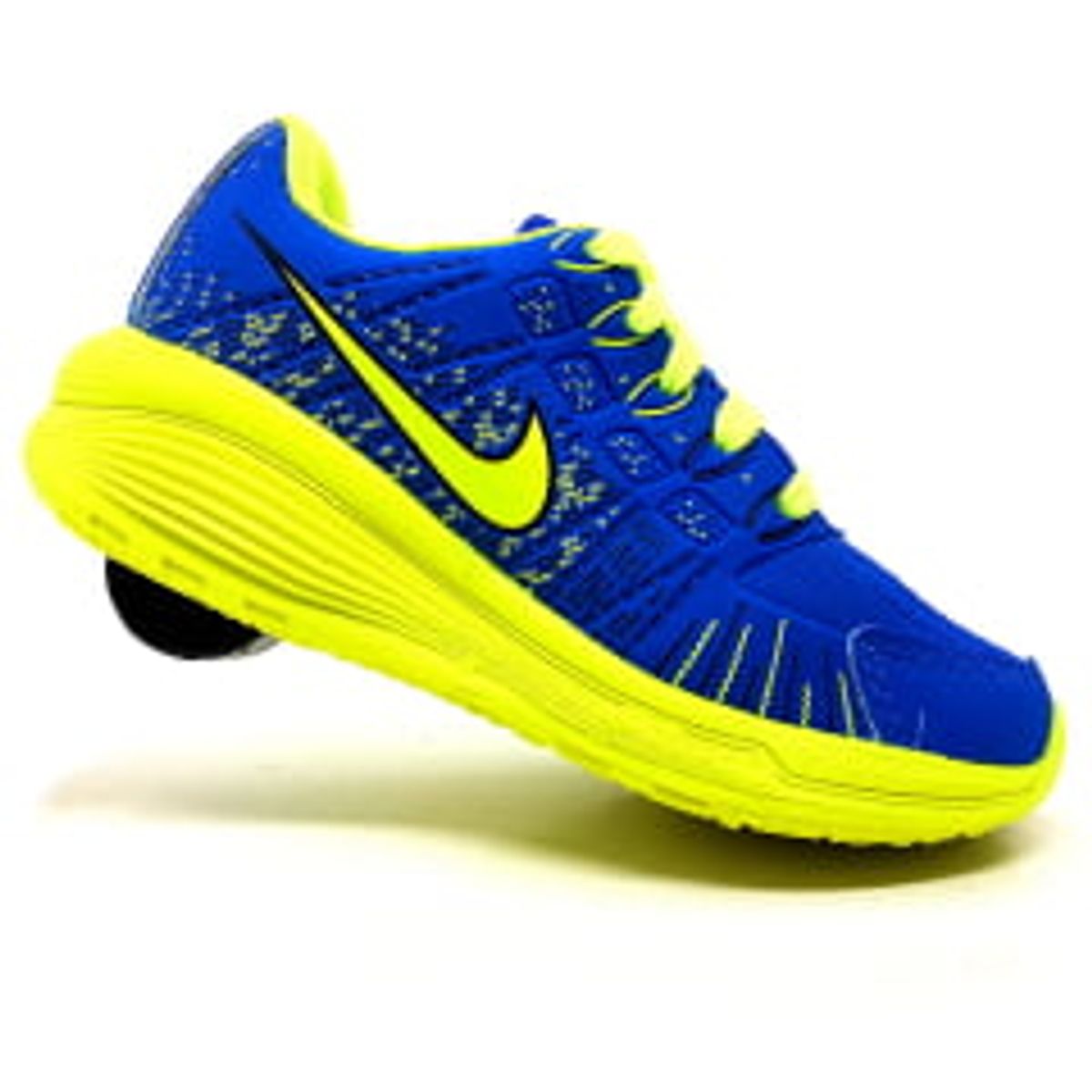 tenis nike azul e amarelo