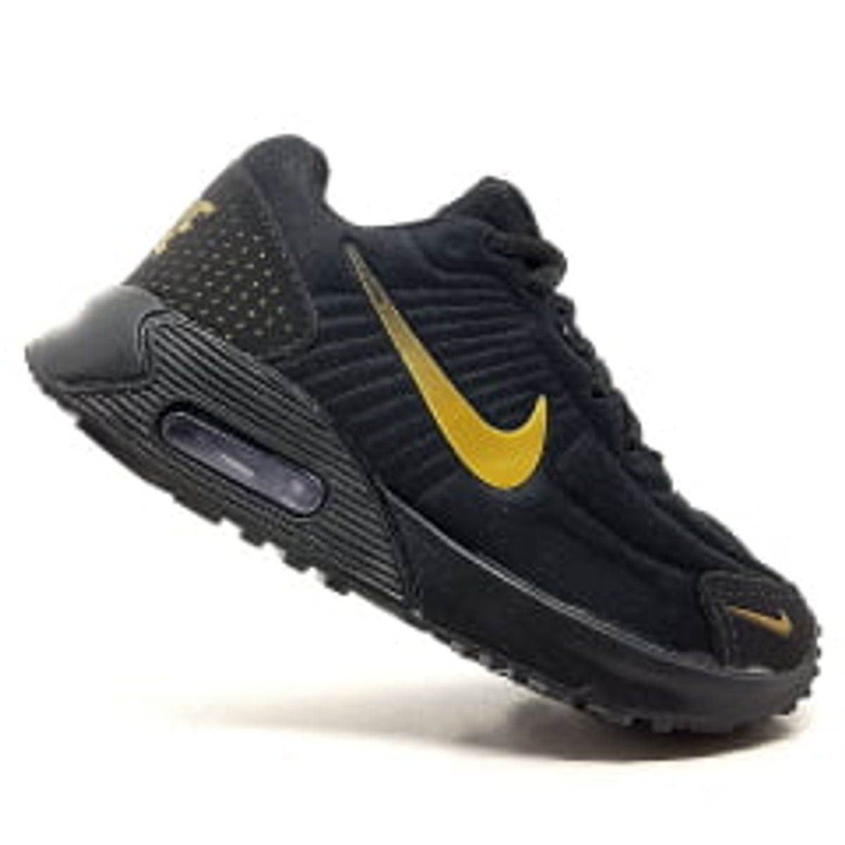 Tenis Infantil Nike Air Max 90 Essential Preto e Dourado Calcado Infantil para Meninos Nunca Usado 46393487 enjoei