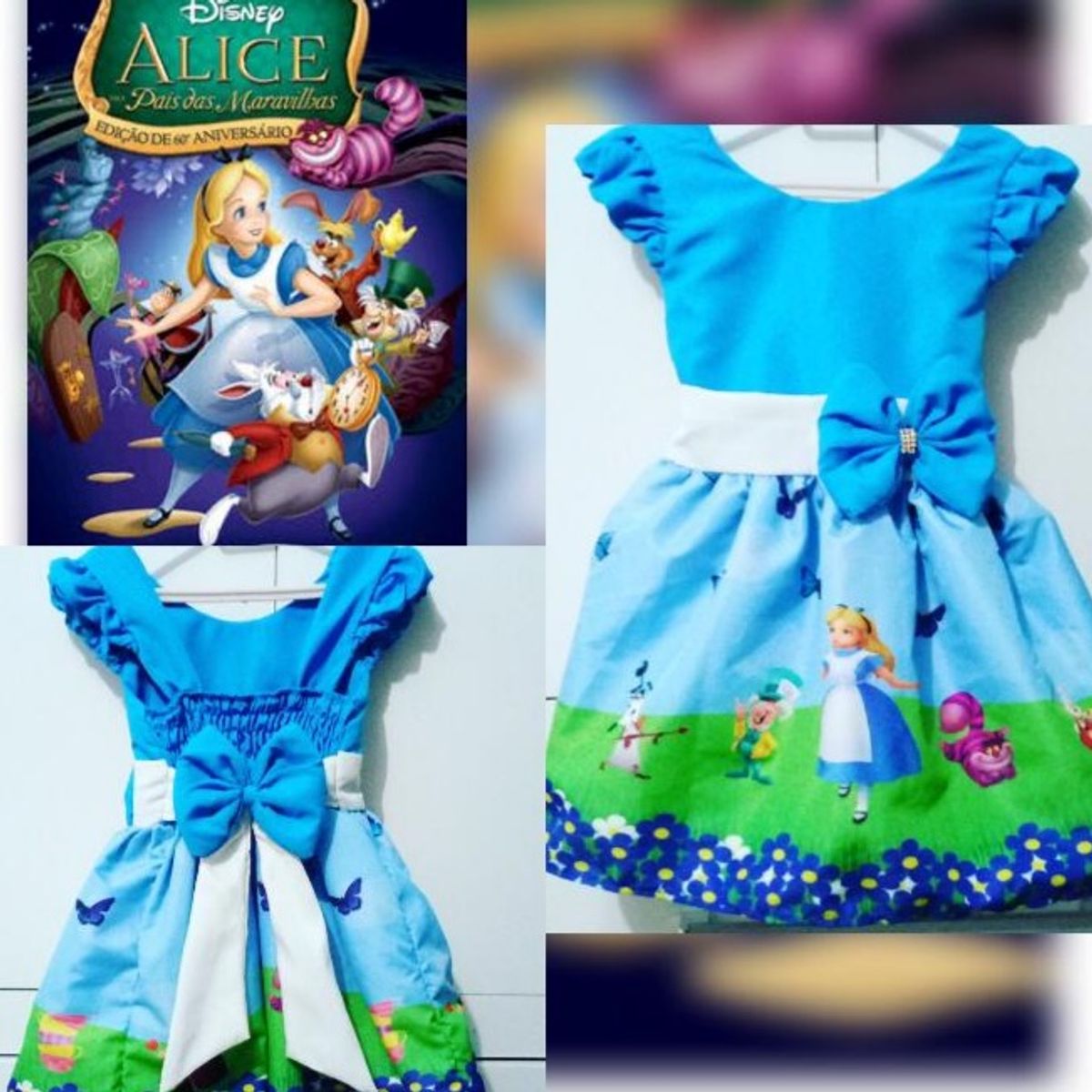 Vestido Alice No Pais Das Maravilhas Roupa Infantil Para Menina Baby Fru Fru Nunca Usado Enjoei