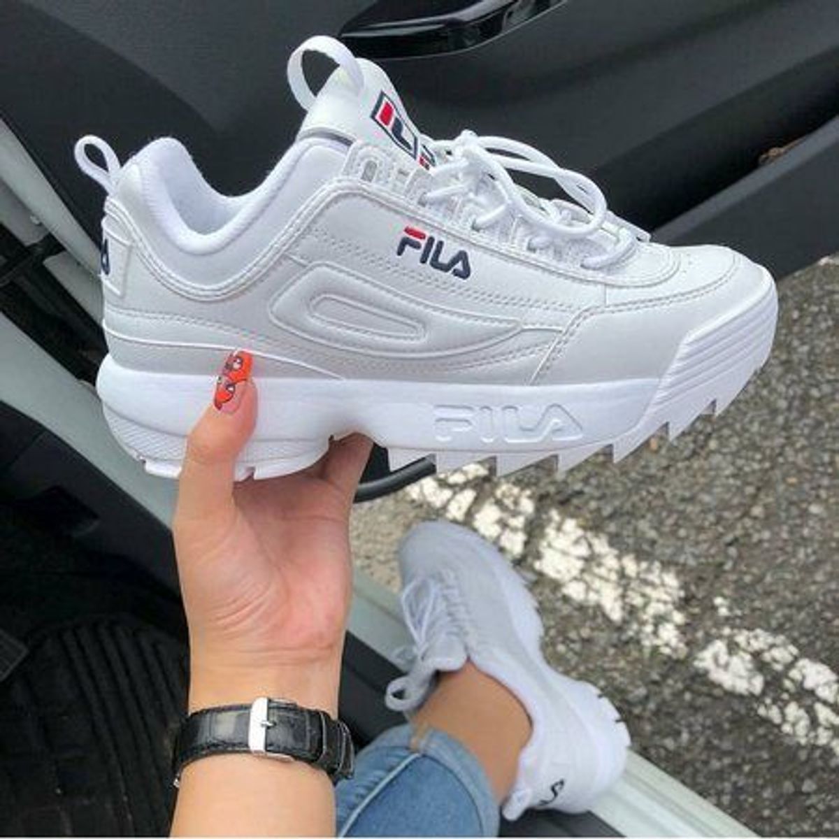 fila branco tênis