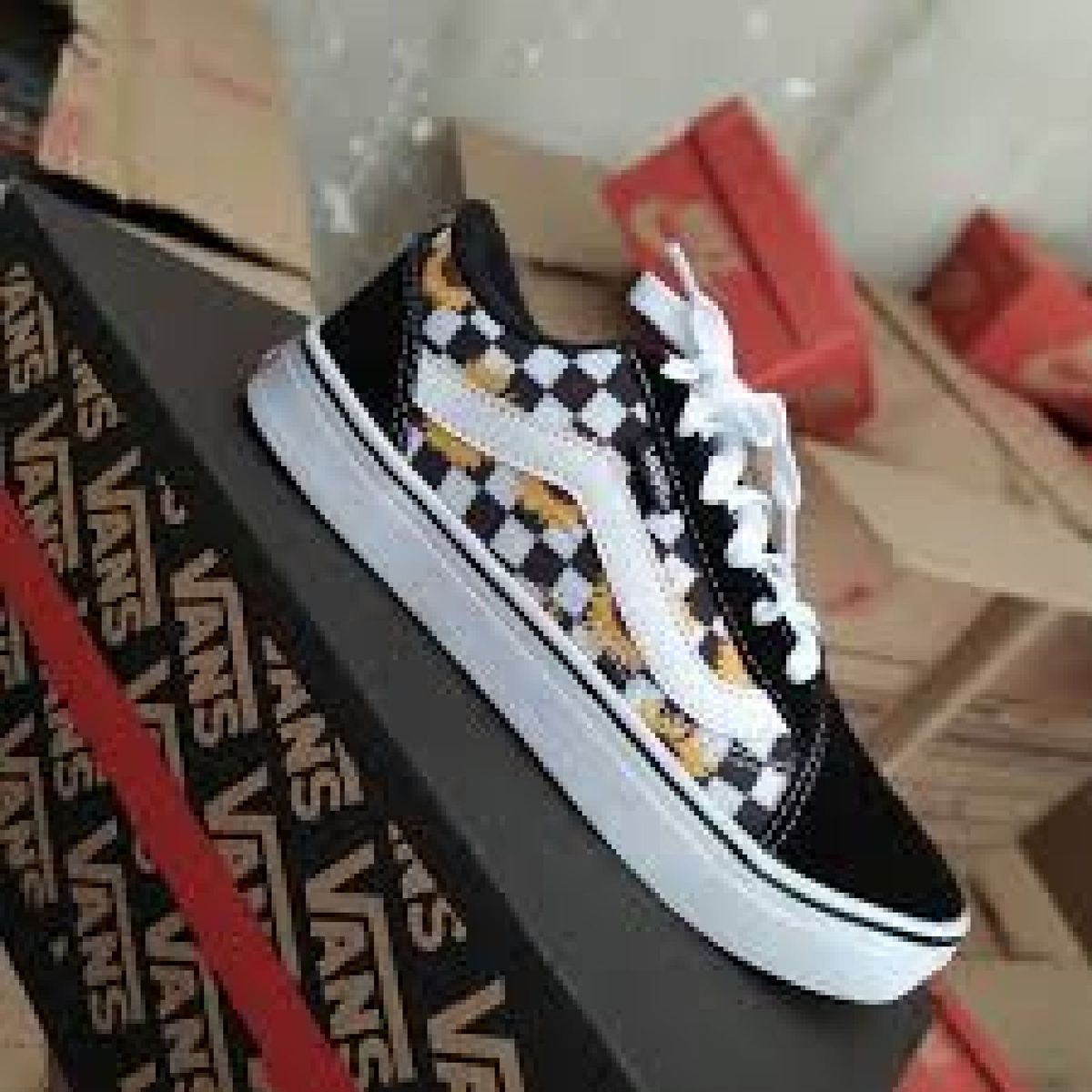 tênis vans de girassol