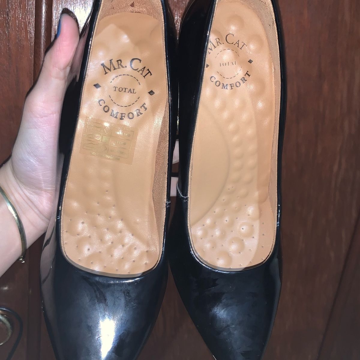 Scarpin Salto Alto Preto Sapato Feminino Mr Cat Comfort Usado