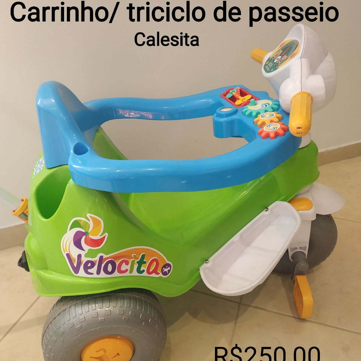 Carrinho Triciclo Infantil Passeio Velocita Calesita | Brinquedo para Bebês  Calesita Usado 35427689 | enjoei