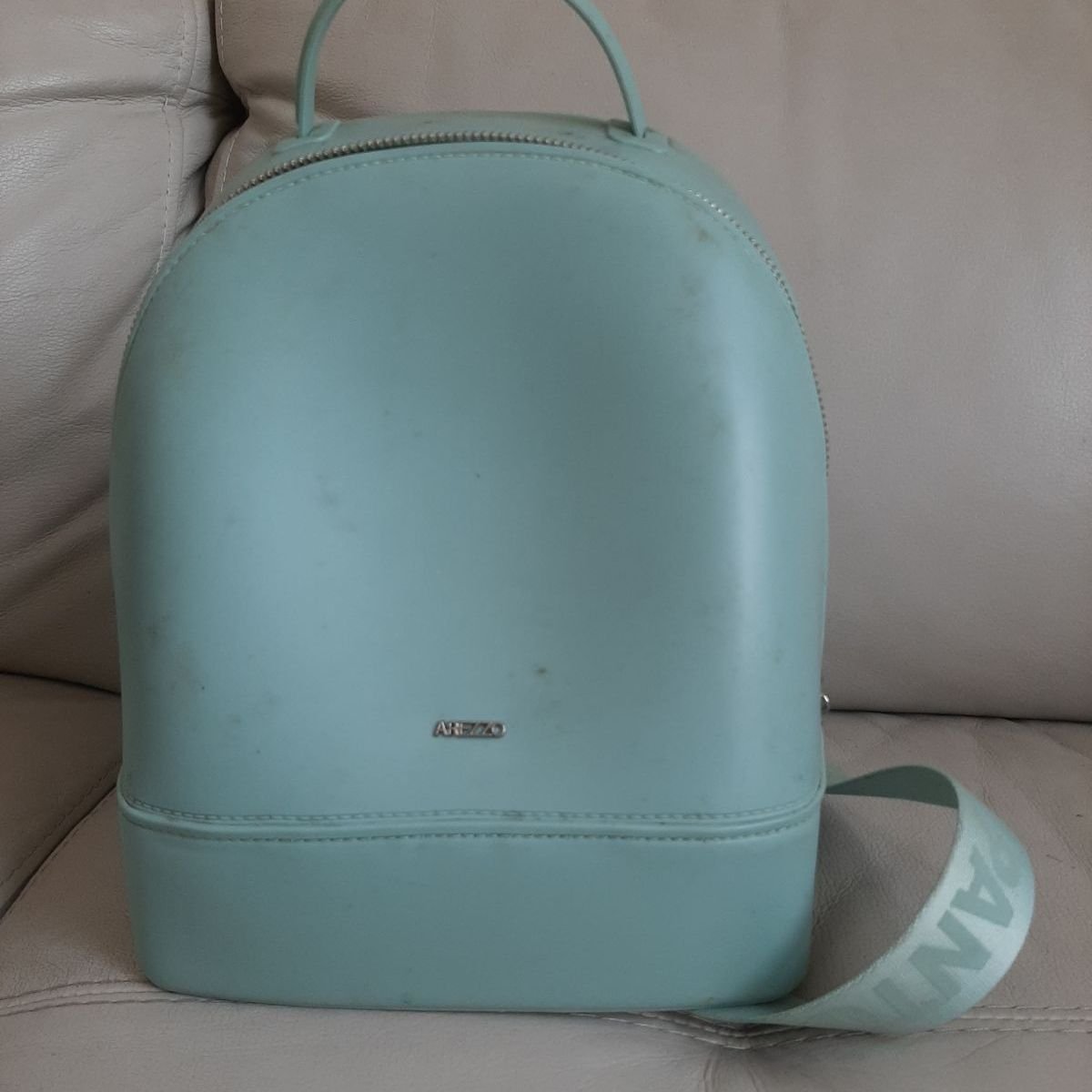 Mochila Pequena Arezzo Pantone Verde gua Mochila Feminina Arezzo Usado 90437730 enjoei