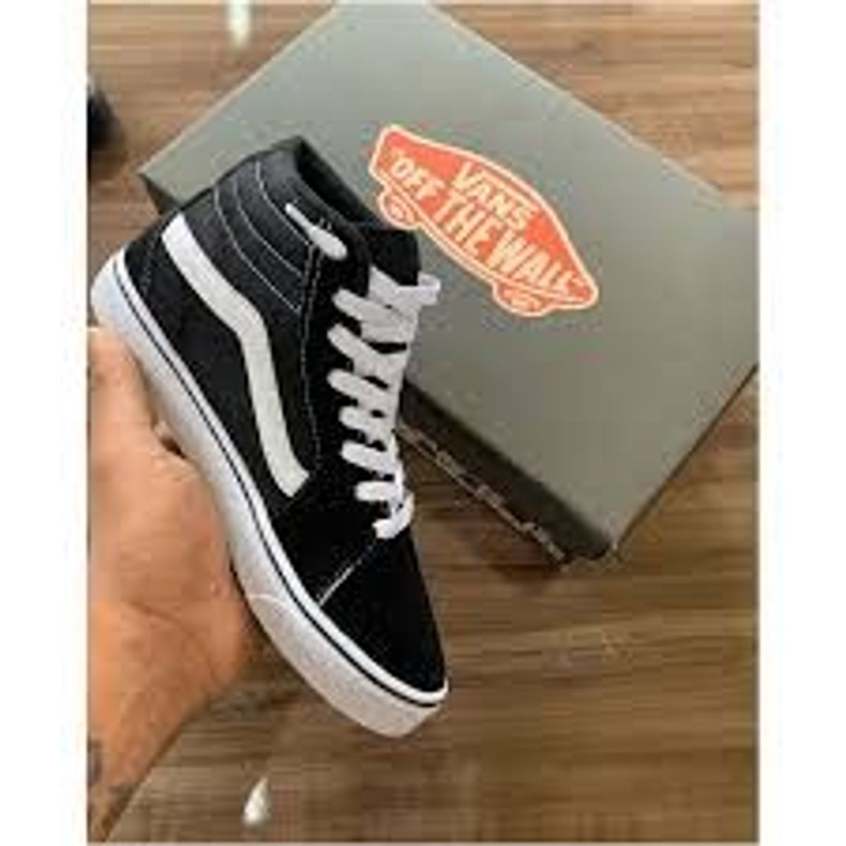 tenis vans cano alto couro