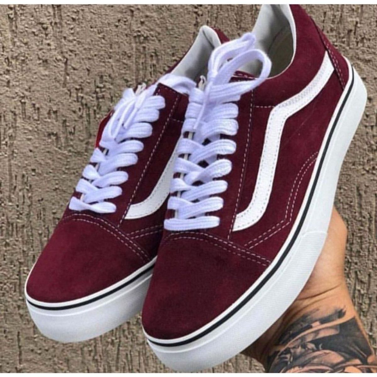 tenis vans bordo feminino