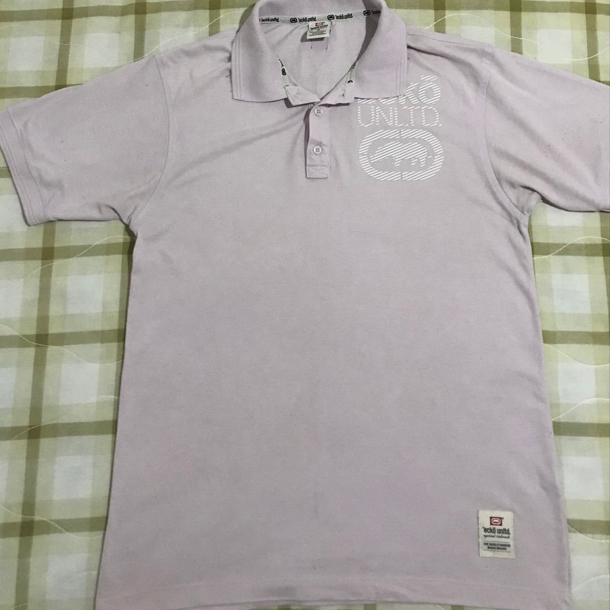 Camisa Polo Cinza Mescla Ecko Unltd Masculina - Cinza Claro