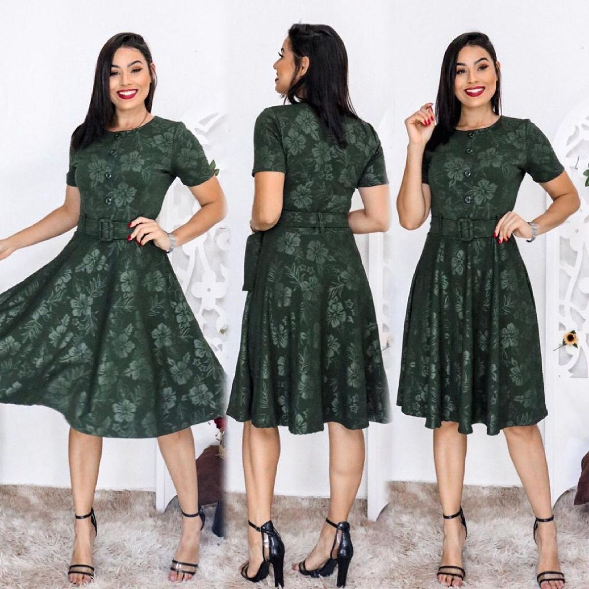 vestido boneca com cinto