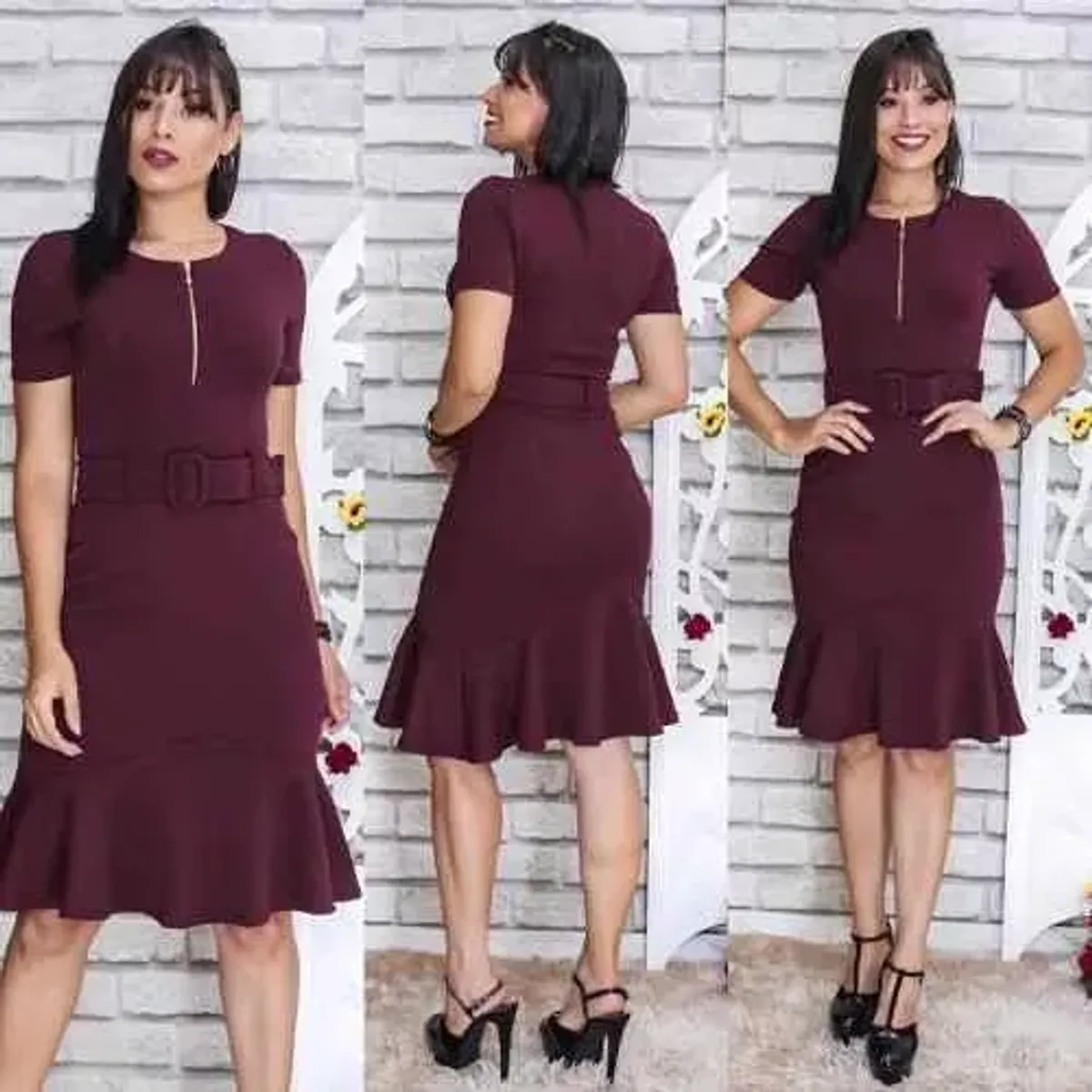 vestido midi para trabalhar